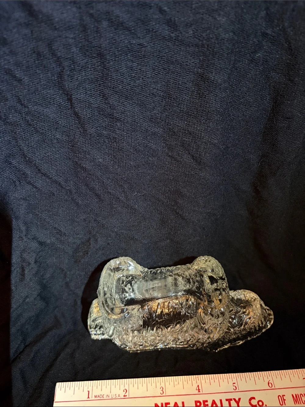 LE Smith Scottie Dog Clear Glass Creamer vintage